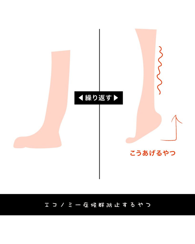 エコノミー症候群防止運動のイメージ