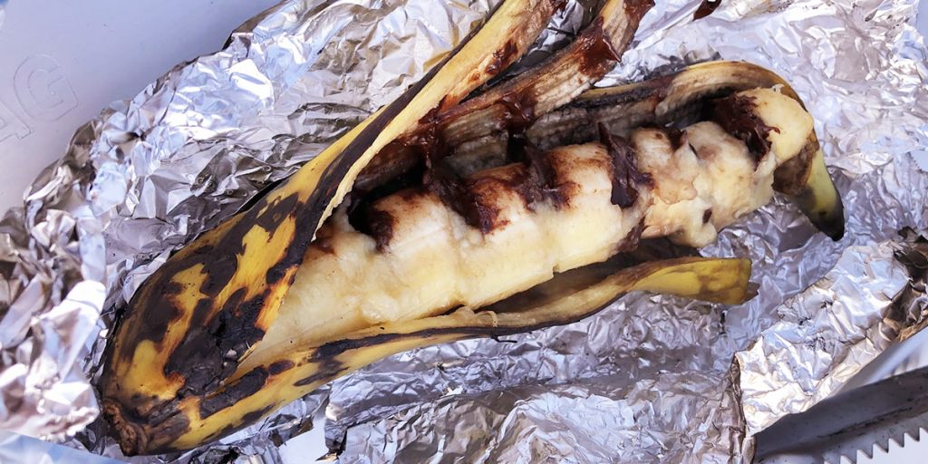 簡単！短時間！焚き火メニュー【焼きチョコバナナ】作ってみた！